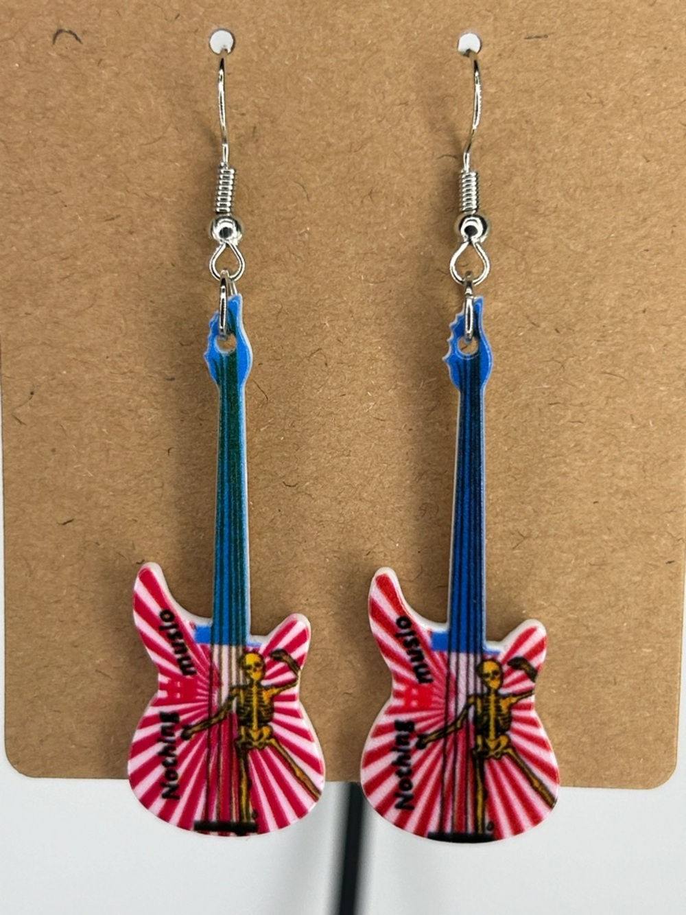 Guitar Dangle Earrings Fashion Jewelry